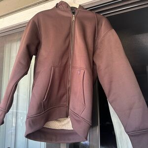 Wrangler Tan Sherpa Lined Hoodie Like New my pics don’t do justice. A+ coat